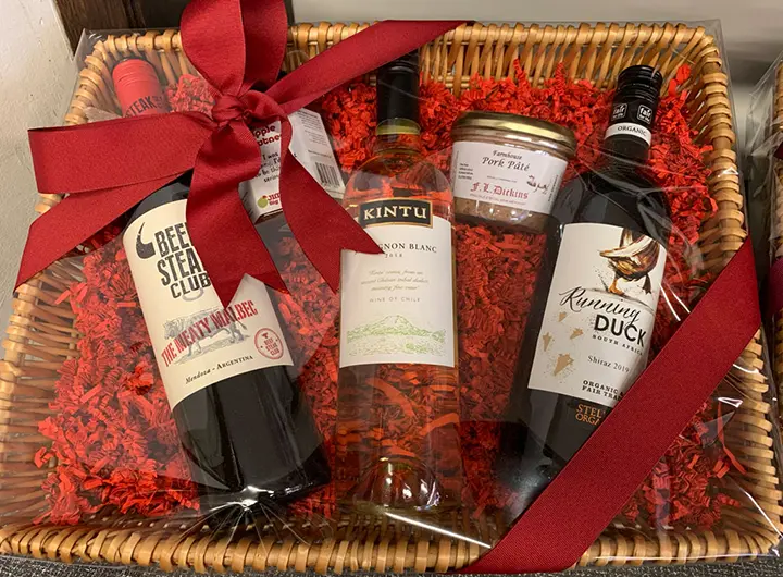 Hamper with Wine and Pate